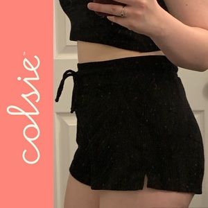Colsie Black Pajama Shorts (part of a set)